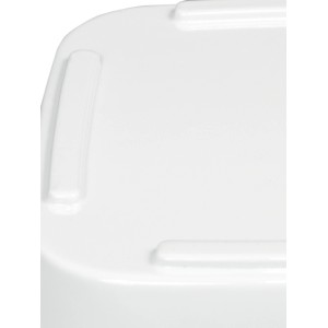 Detailansicht: Weißer Pflanzwerk® Cube Pflanzkübel, 13x15x15 cm, glänzend.