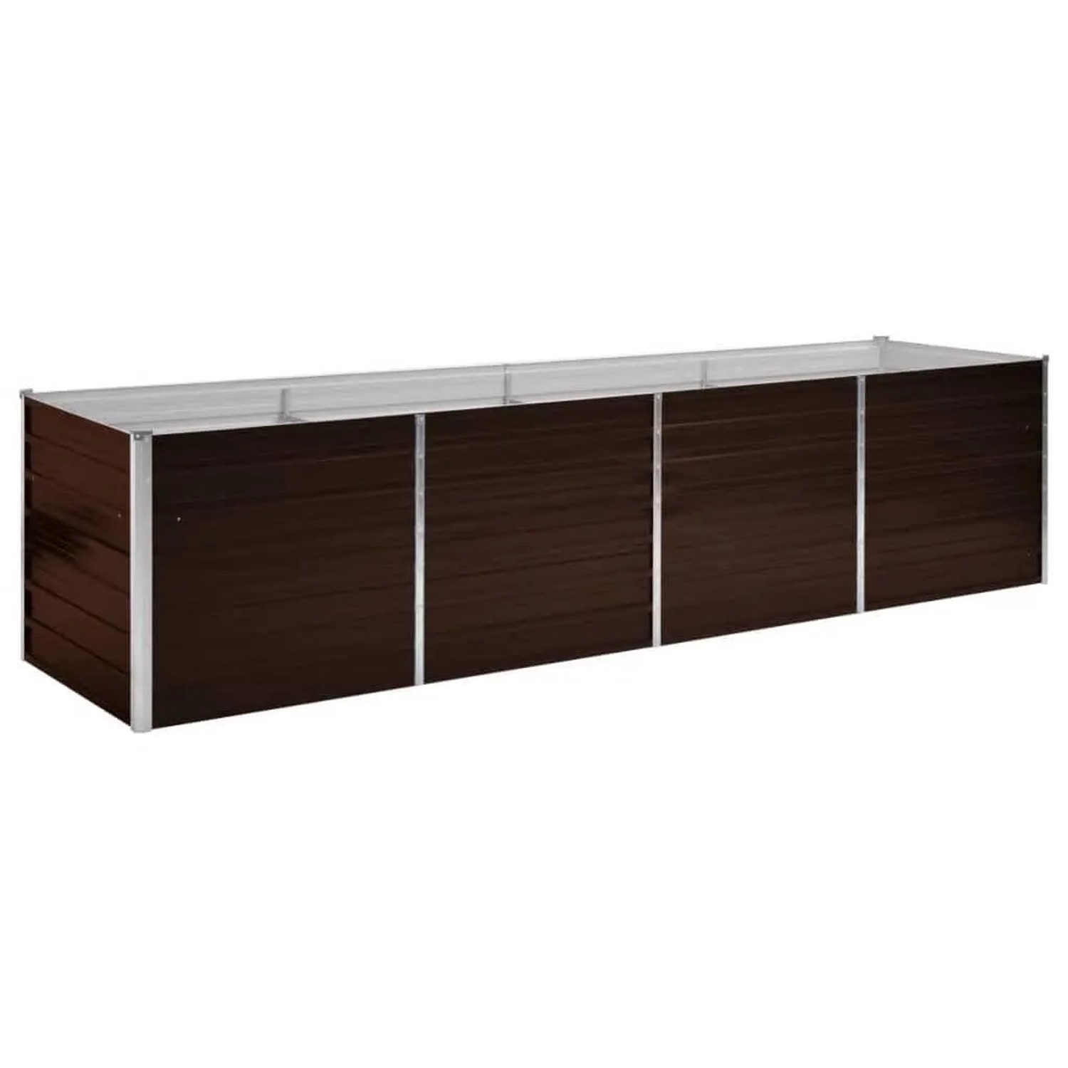vidaXL Garten-Hochbeet Braun 320 x 80 x 77 cm Verzinkter Stahl 45715