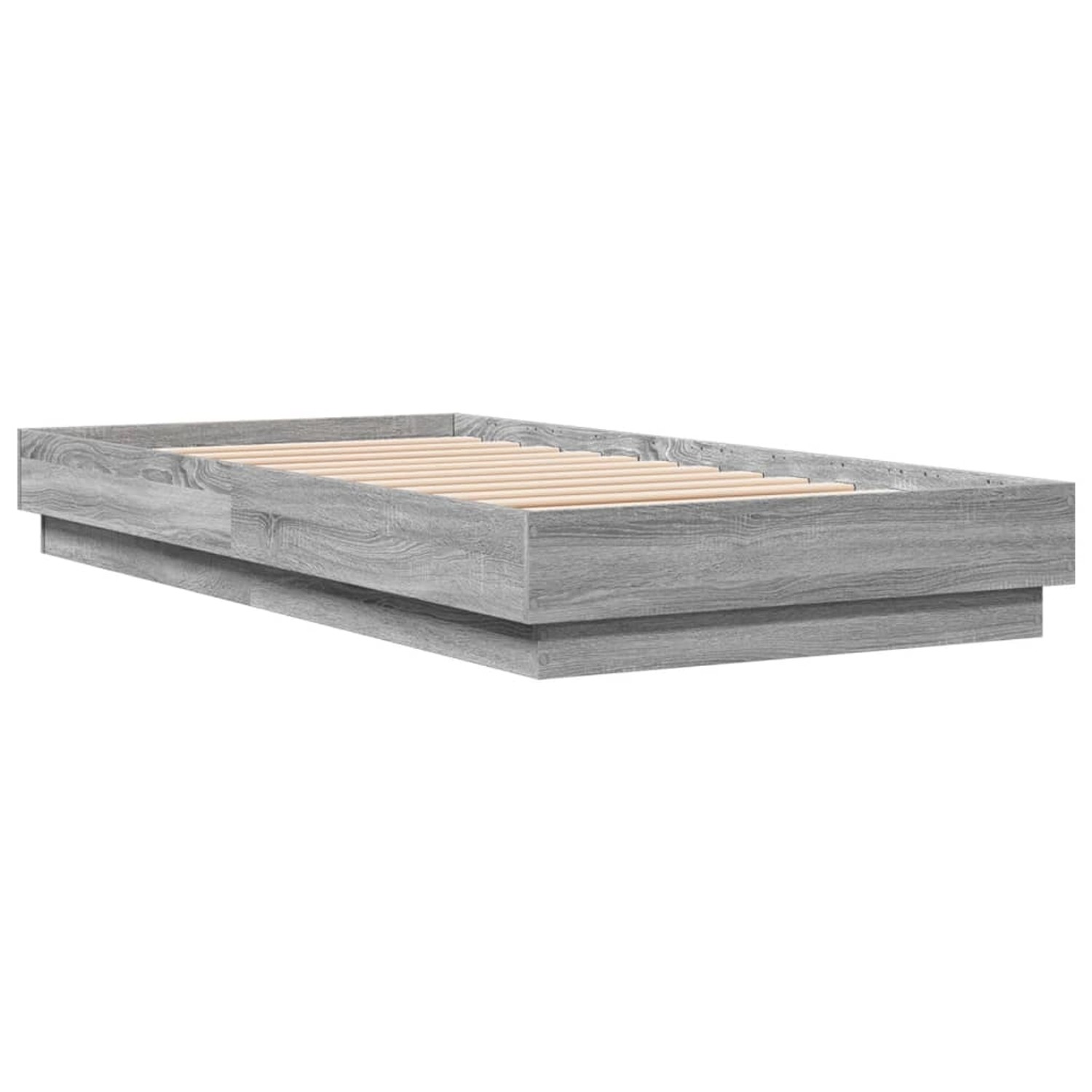 vidaXL Bettgestell mit LED Grau Sonoma-Eiche 75x190 cm 839551 günstig online kaufen