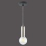 Stahlfarbene Pendelleuchte Turn me von Just Light, 1-flammig, ohne Leuchtmittel.
