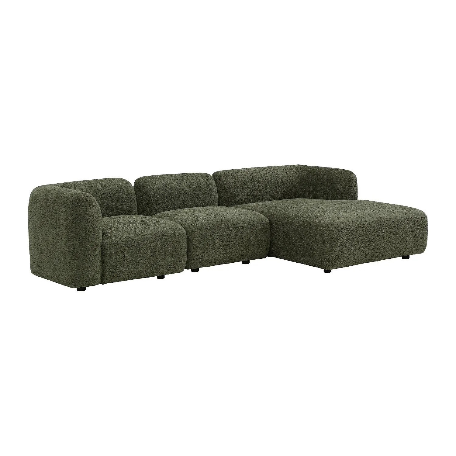 Vente-unique Modulierbares Sofa Danepi Grün 287 cm