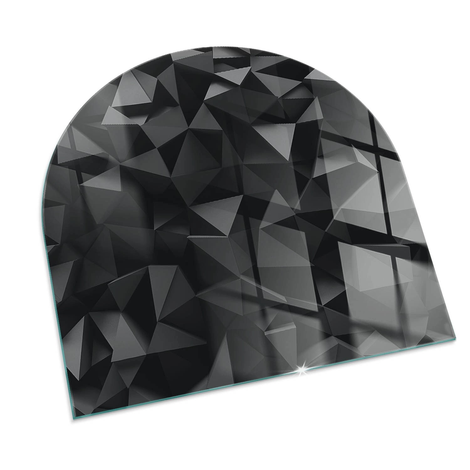 Tulup Glasplatte für Kamin Dreidimensionale Geometrie Funkenschutzplatte Ka günstig online kaufen