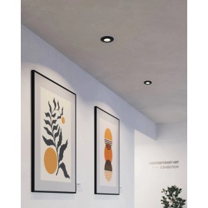 EGLO ZUJAR LED Einbaustrahler 3er-Set, schwarz, warmweißes Licht für Deckenmontage.