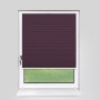Violettes Deco-Raum Plissee Basic 95x210cm am Fenster, blickdicht und ohne Bohren montiert.