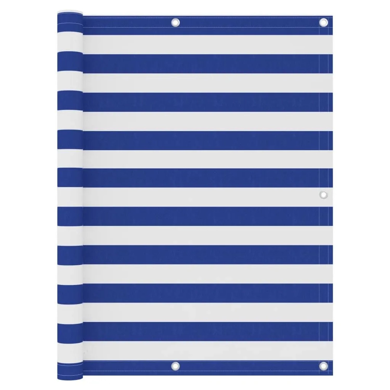 vidaXL Balkon-Sichtschutz Weiß und Blau 120x400 cm Oxford-Gewebe 134921