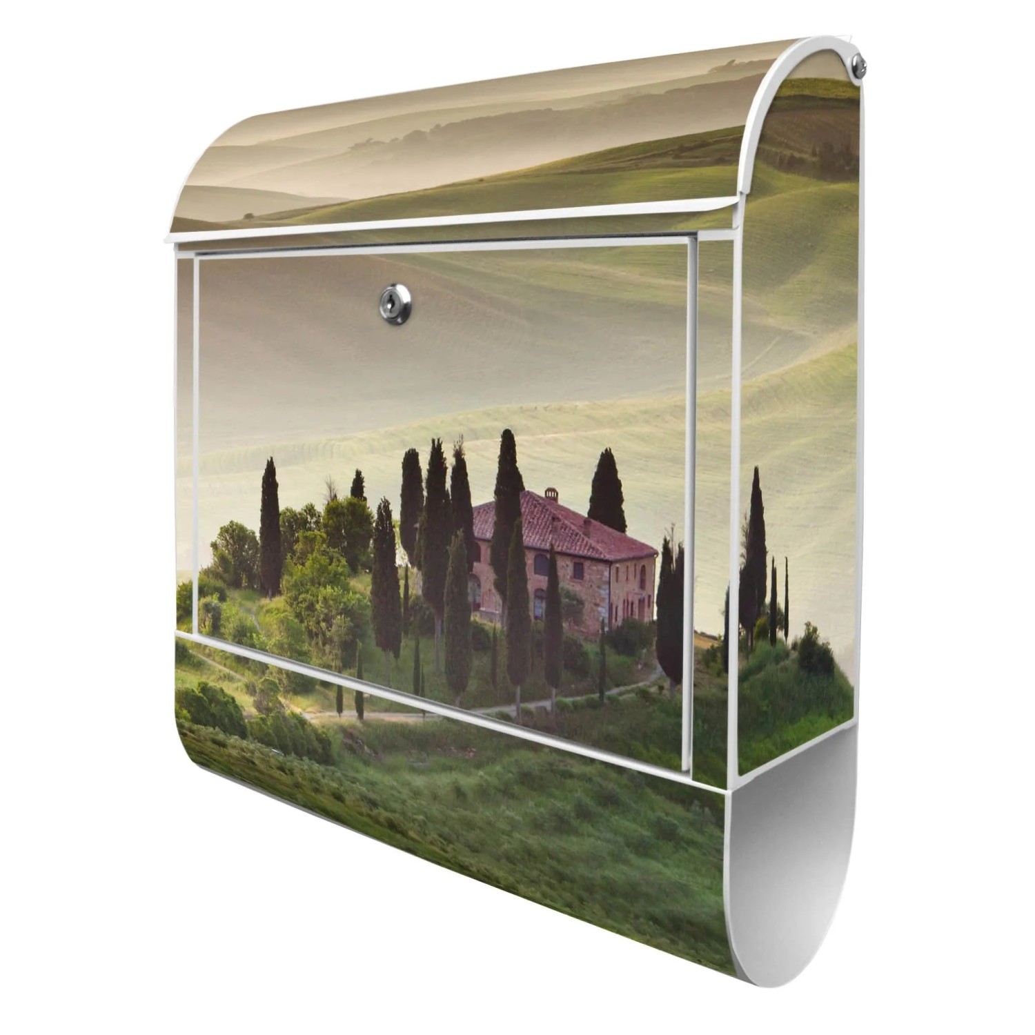 Banjado Design Briefkasten Weiß Pulverbeschichtet 39x47x14cm 2 Schlüssel Mi günstig online kaufen