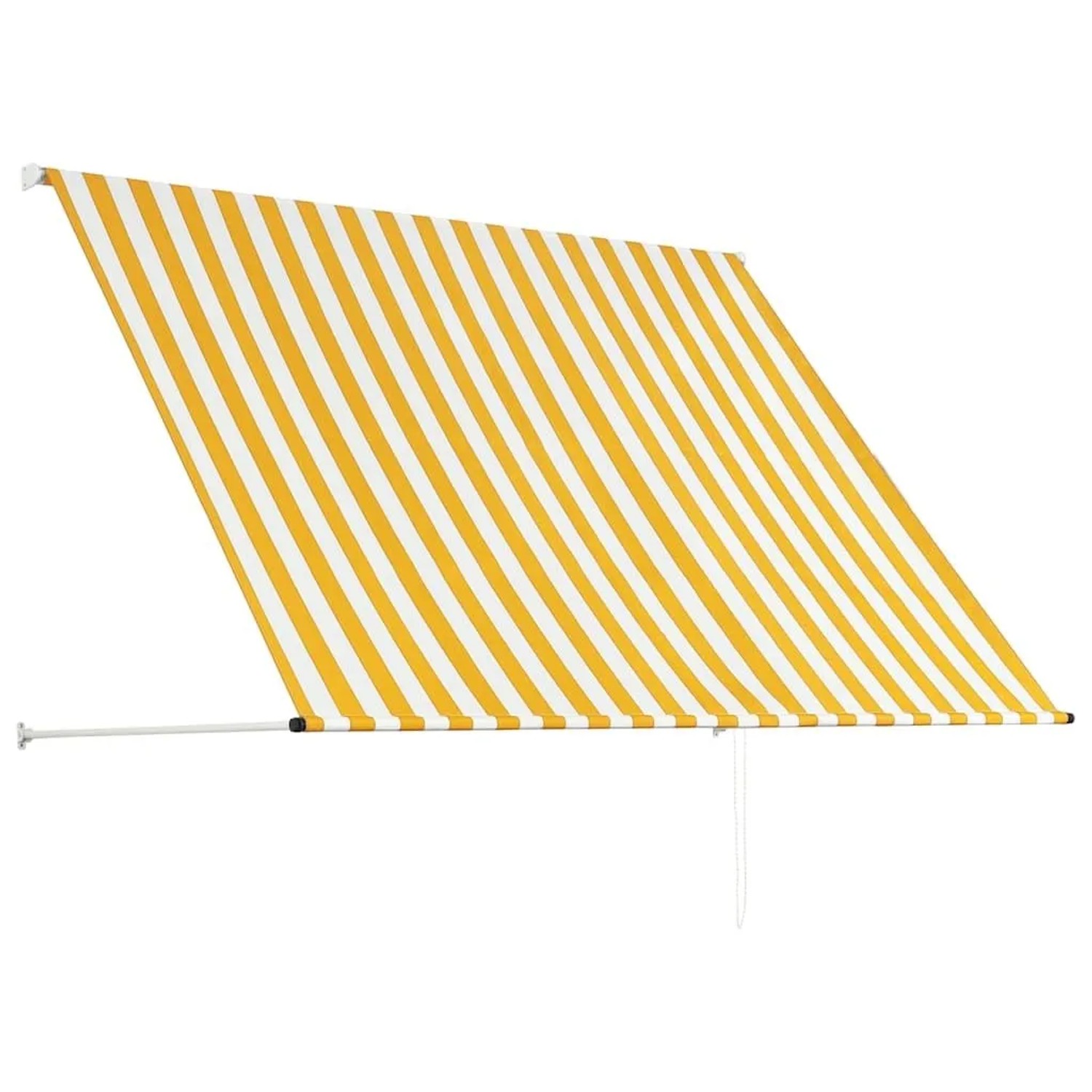 vidaXL Einziehbare Markise, 200x150 cm, gelb-weiß gestreift, für Terrasse & Balkon.