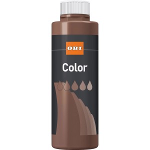 OBI Color Voll- und Abtönfarbe Dunkelbraun, matte Dispersionsfarbe im 500 ml Gebinde.