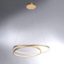 Goldene LED-Pendelleuchte Roman von Paul Neuhaus, Ø 72 cm, dimmbar.