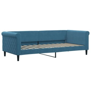 vidaXL Tagesbett Blau 90x200 cm Samt 354243