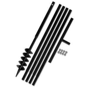 vidaXL Erdbohrer mit Griff 100 mm Verlängerungsrohr 5 m 270519