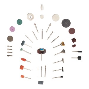 LUX Minitool-Set, 140-teilig: Zubehör für Miniaturwerkzeuge zum Trennen, Schleifen, Fräsen, Polieren und Bohren.