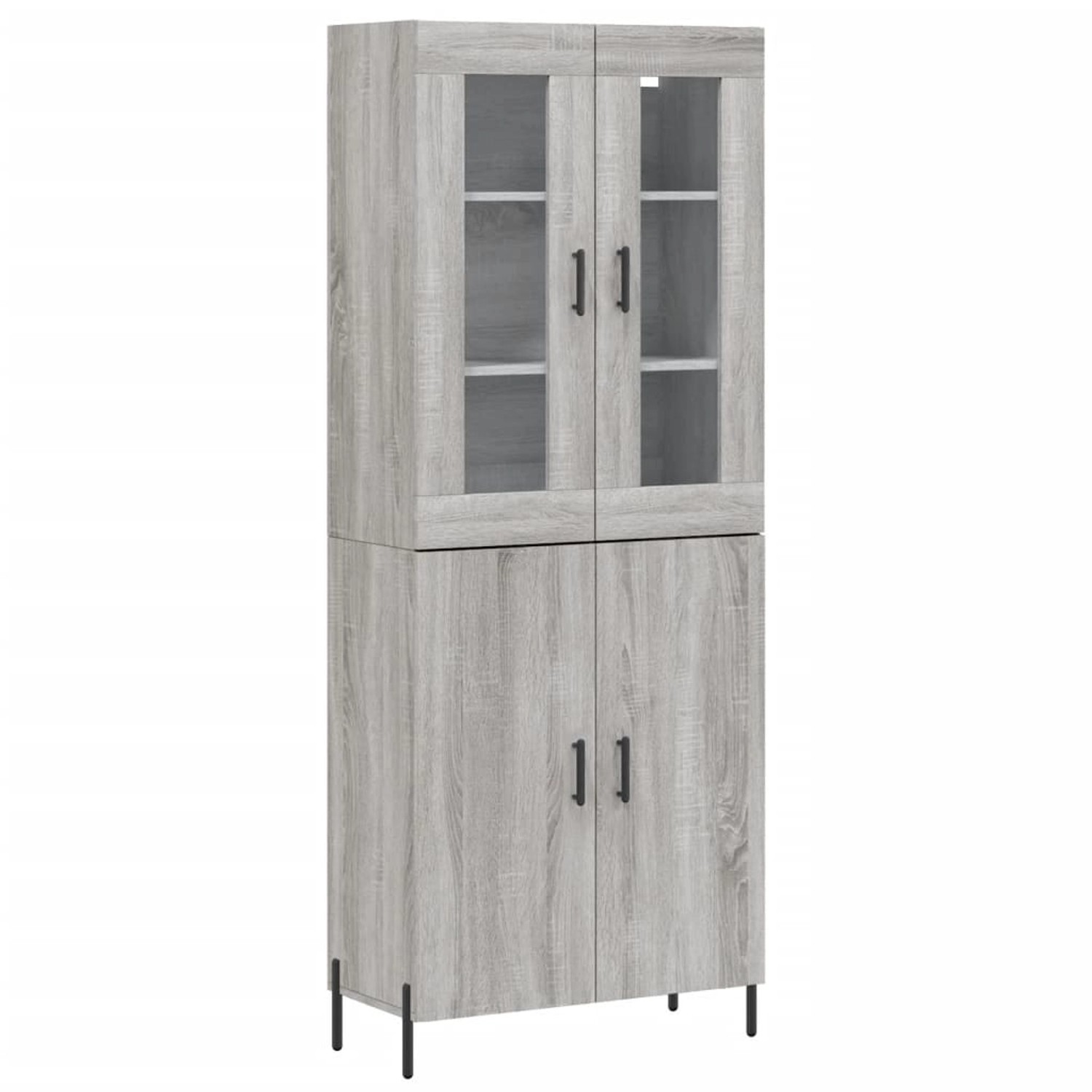 vidaXL Highboard Grau Sonoma 69,5x34x180 cm Holzwerkstoff 3198223 günstig online kaufen