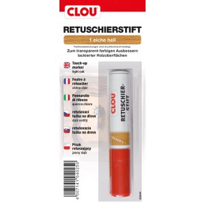 Clou Retuschierstift Eiche Hell zum Ausbessern von Kratzern auf Holzoberflächen.