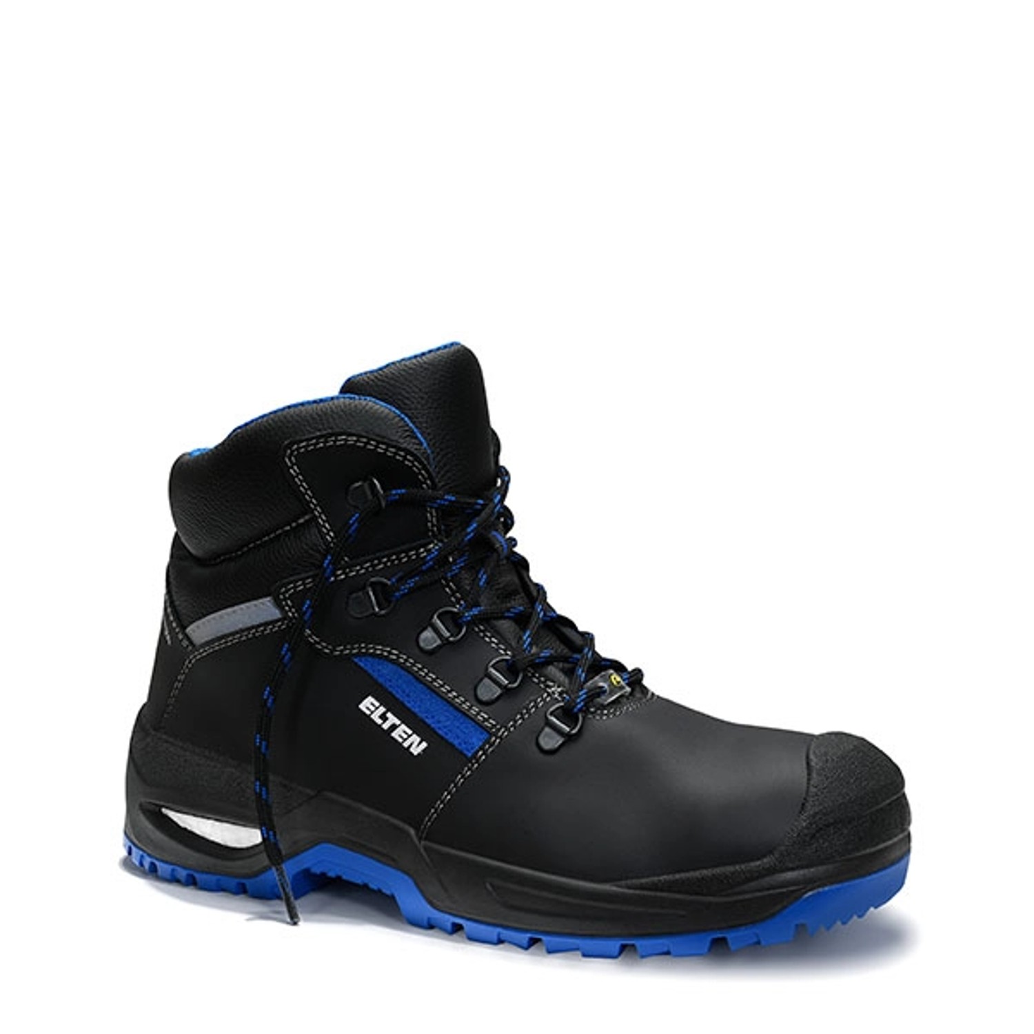 Elten Sicherheitsschnürstiefel Leonardo Xxsg Black-Blue Mid Esd S3 Gr. 36