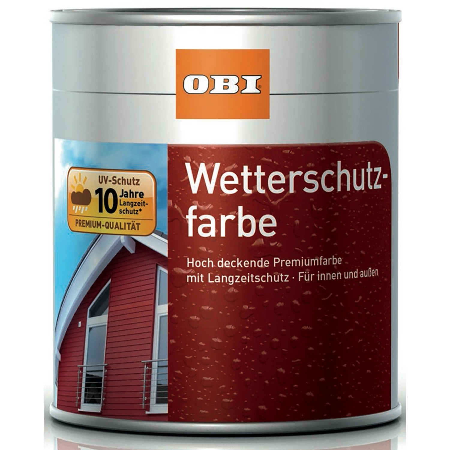 OBI Wetterschutzfarbe Silbergrau seidenmatt 2,5 l