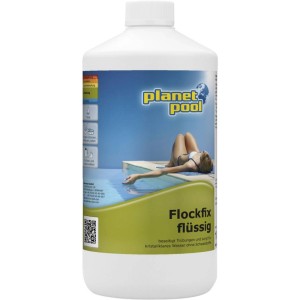 Planet Pool Flockfix Flüssig, 1 Liter Flasche zur Poolwasser-Reinigung.