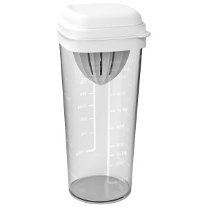 Rotho Küchenhelfer Loft, 1 l, weiß-transparent, mit Messskala und Zitruspresse.