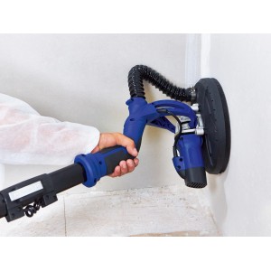 LUX Gitterleinen-Set Comfort, 6-teilig, Ø 225 mm am Trockenbauschleifer im Einsatz.