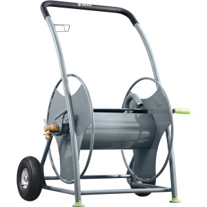 Geka plus-Schlauchwagen P125 aus pulverbeschichtetem Stahl mit Luftbereifung.