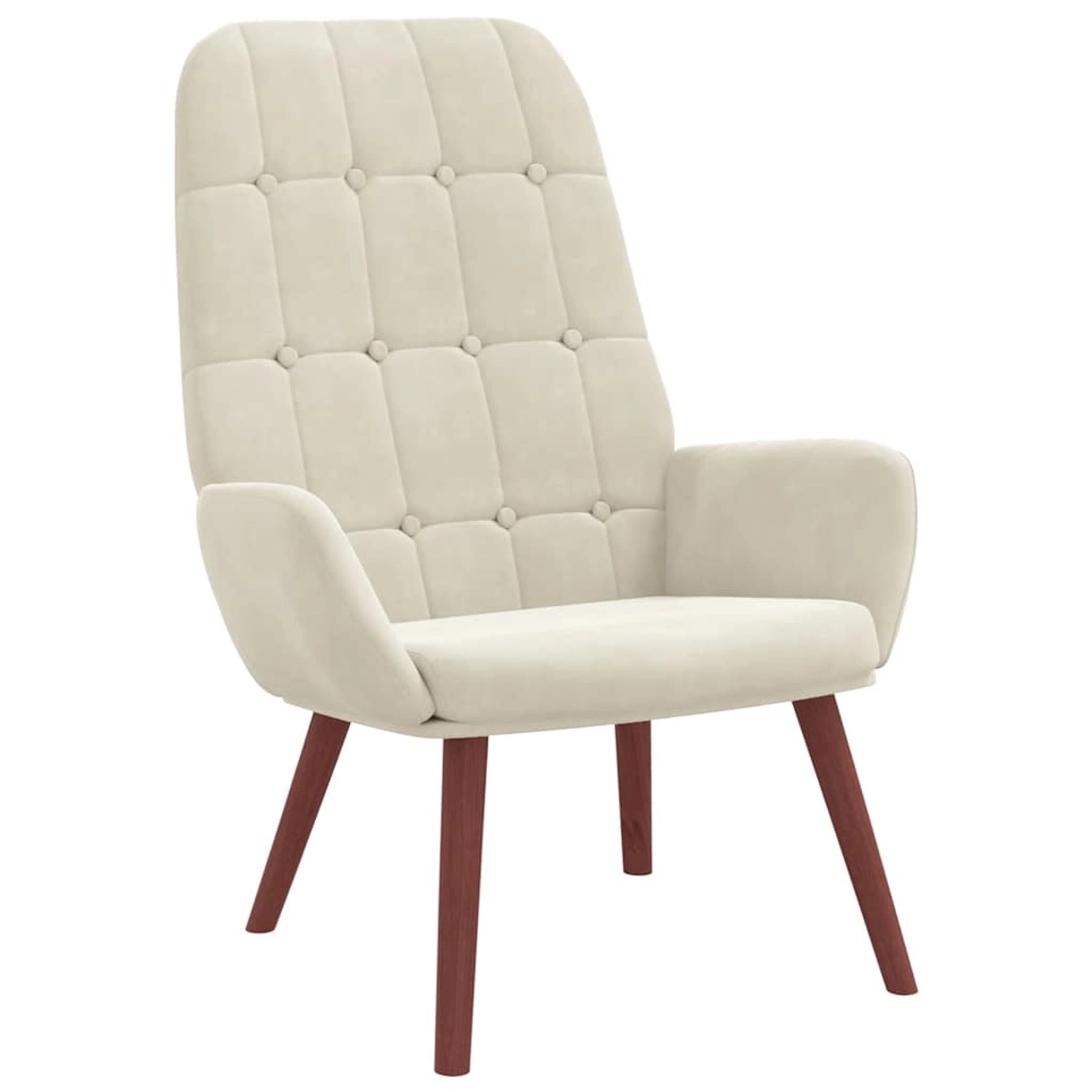 vidaXL Relaxsessel Cremeweiß Samt 4102641