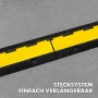 KARAT Kabelbrücke Peak, schwarz-gelb, mit Stecksystem für flexible Kabelführung.