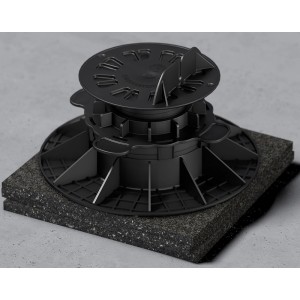 GS Gummipad als Unterlage für Terrassen Stellfüße, 200x200x5mm, für Trittschall- und Rutschschutz.