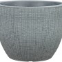 Scheurich Pflanzgefäß Barceo, Ø 29 cm, Stony Grey, Kunststoff Blumentopf mit Rindenstruktur für Innen & Außen.
