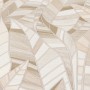 Erismann Vliestapete Elle Decoration 4 Serenade Beige mit stilisierten Blättern.