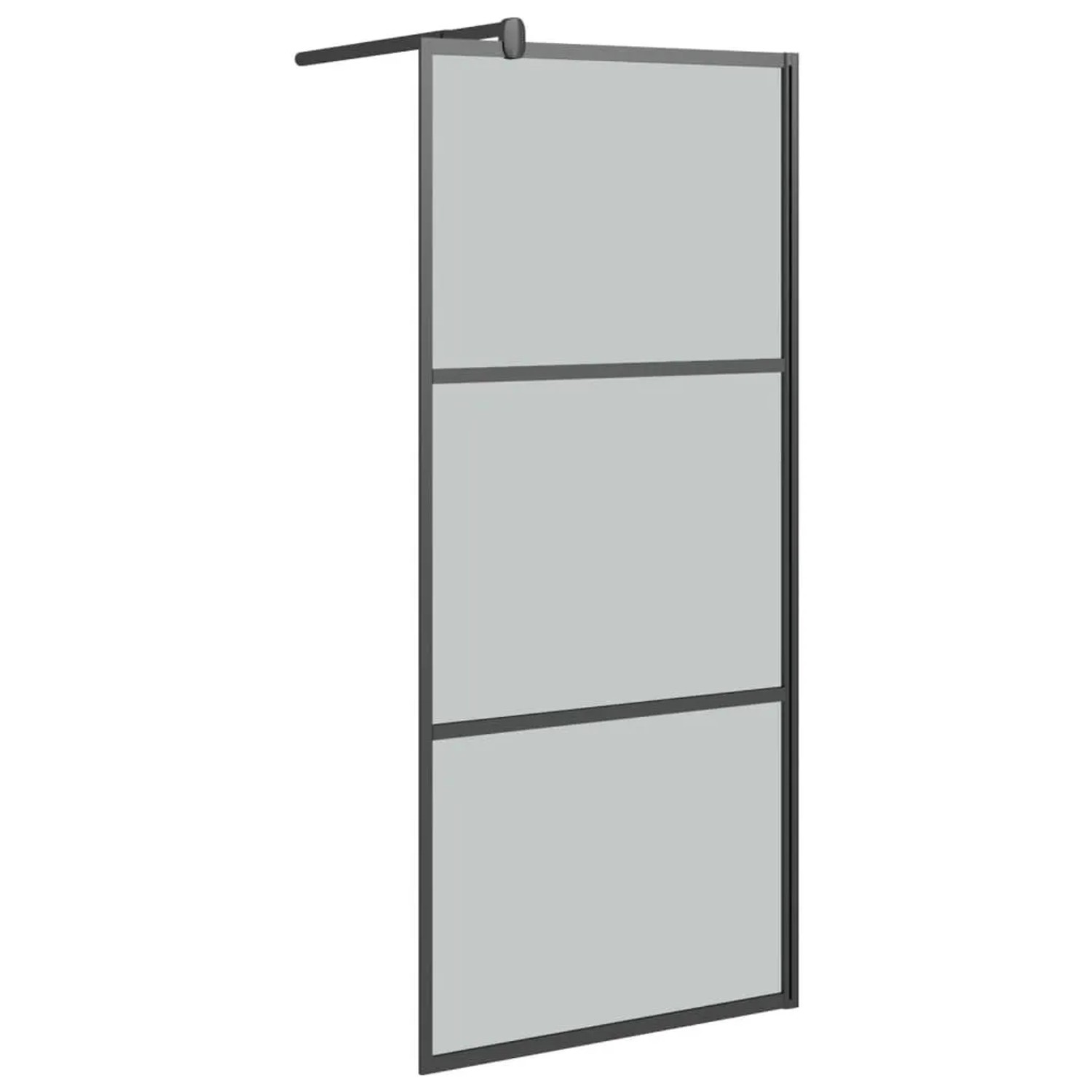 vidaXL Duschwand für Walk-In Dusche 80x195 cm Dunkel ESG Glas Schwarz 151889