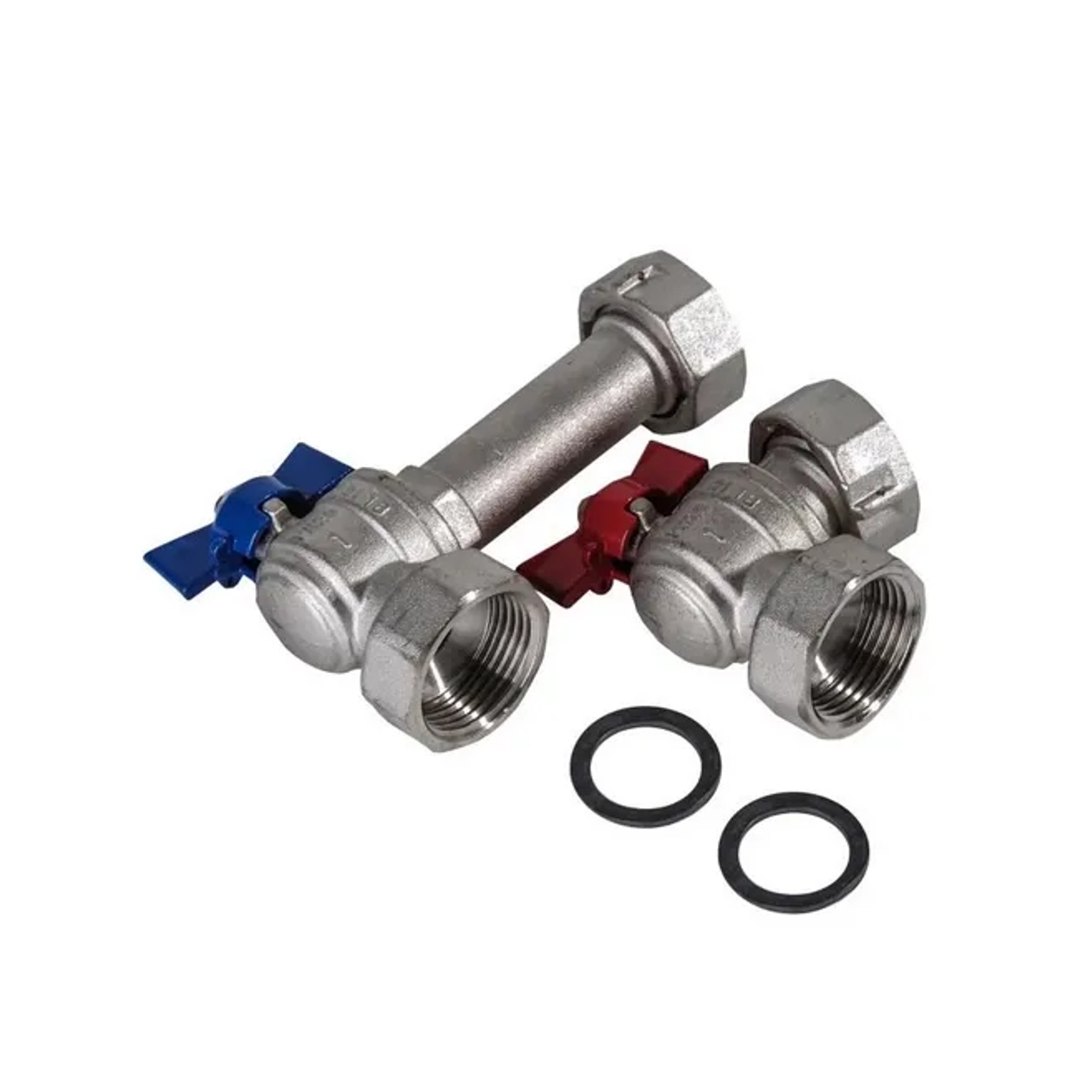 Zewotherm Verteiler Anschluss Set Messing 62 Mm Für Rundrohr Fußbodenheizung