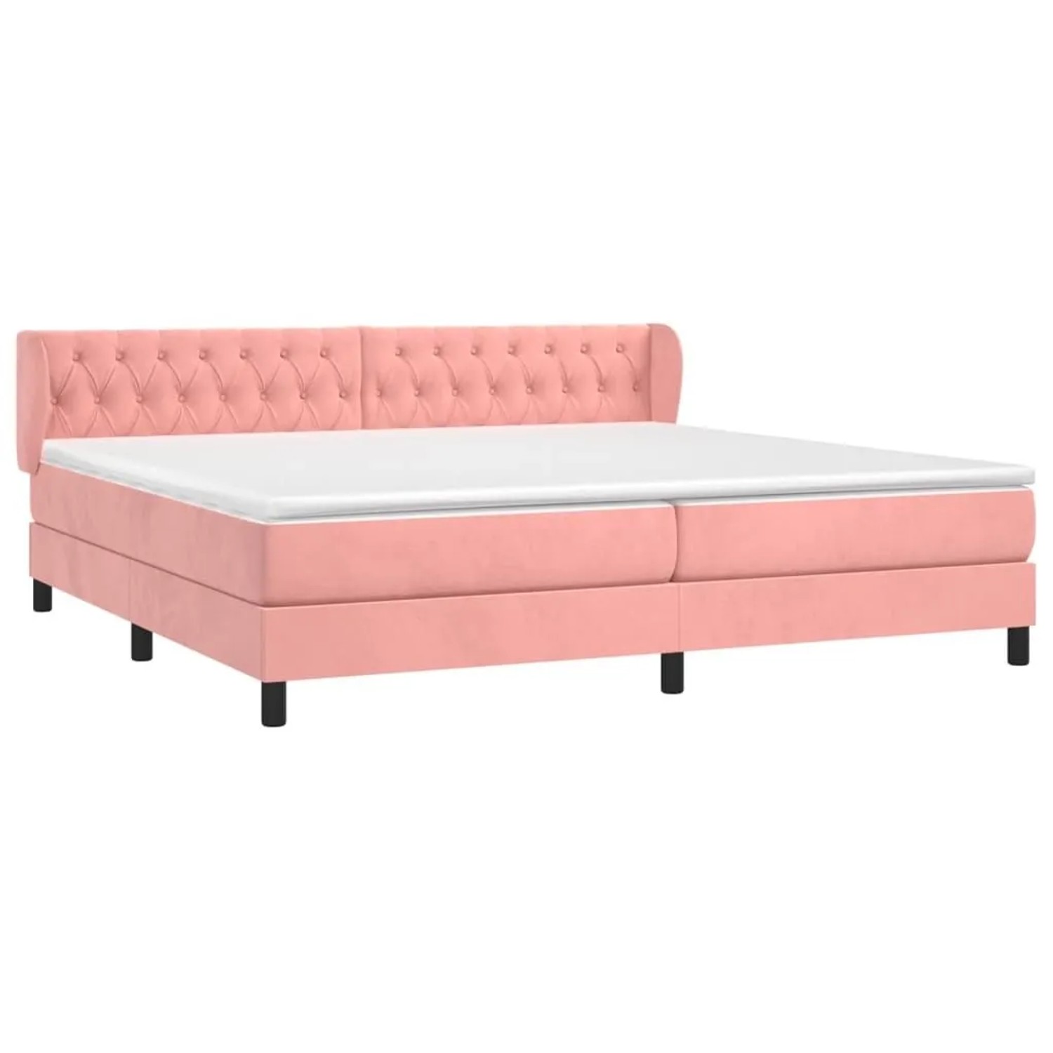 vidaXL Boxspringbett mit Matratze Rosa 200x200 cm Samt 3127696 günstig online kaufen