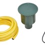 4rain Erdtank-Paket Mono 5.000 l Garten-Comfort mit gelbem Schlauch, Pumpe und Tankabdeckung.