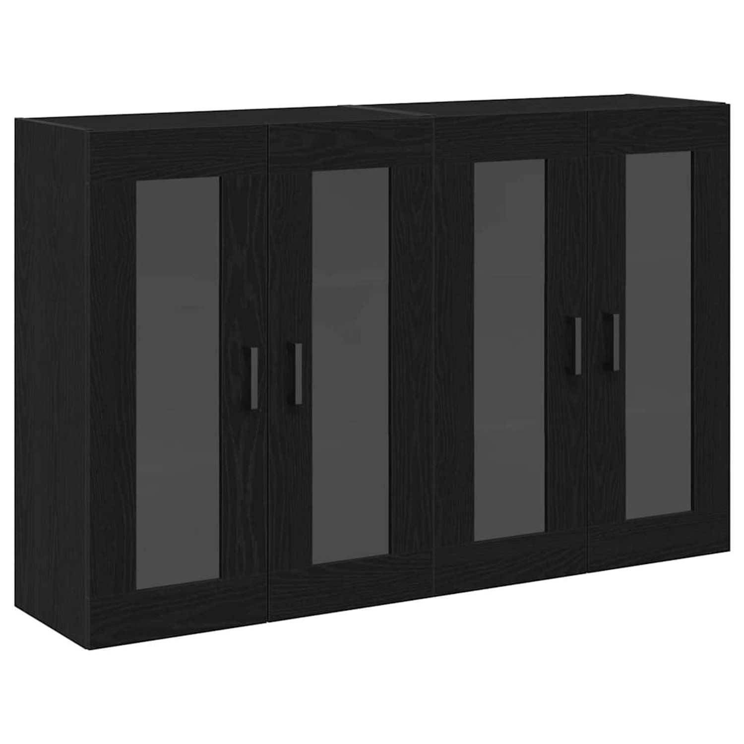 vidaXL Wandmontierte Schränke 2 Stk Schwarz Eichen-Optik 3334316 günstig online kaufen