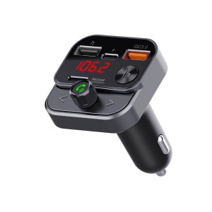 Technaxx FMT1700BT FM-Transmitter für Auto mit USB-Ladefunktion und Bass Boost.