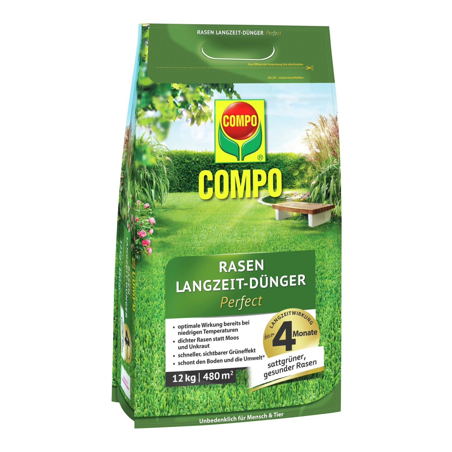 Compo Rasen Langzeit-Dünger Perfect 12 kg günstig online kaufen