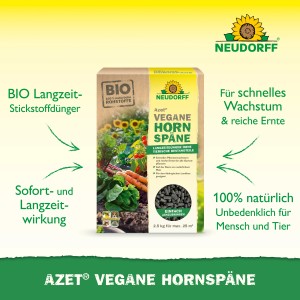 Neudorff Azet Hornspäne 2,5 kg: Organischer Naturdünger für Garten und Balkon.