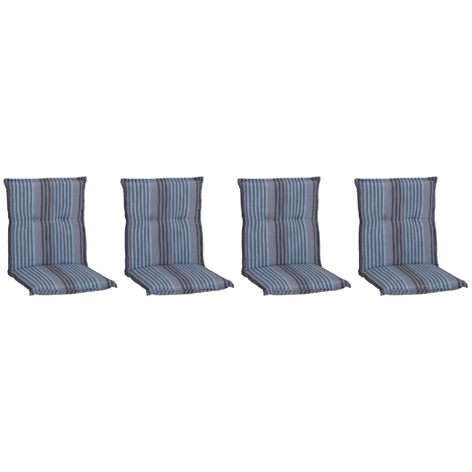 Beo Sitzauflage Niedriglehner Tissa 4er-Set Blau-Grau günstig online kaufen