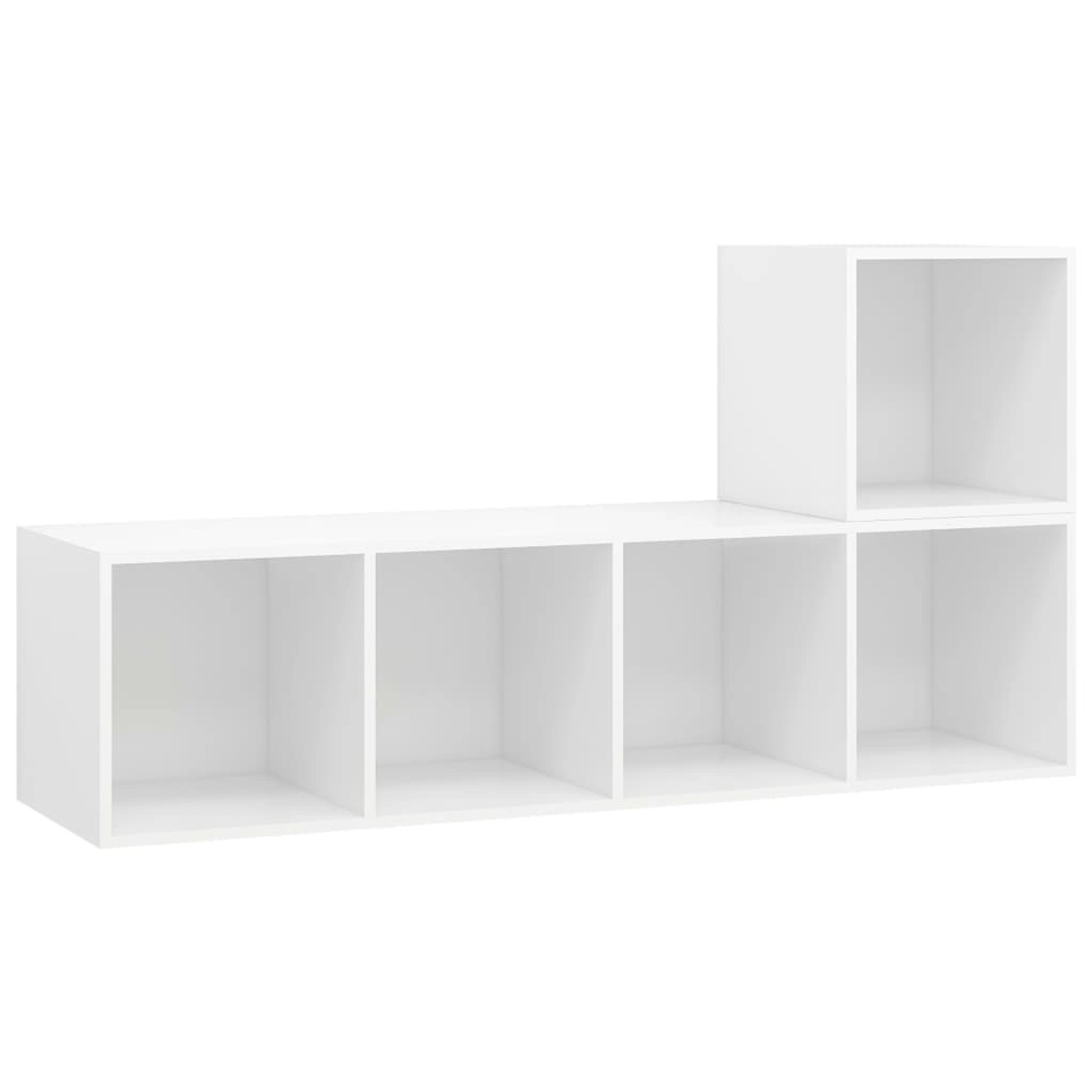vidaXL 2-Tlg TV-Schrank-Set Weiß Holzwerkstoff 3079799 günstig online kaufen