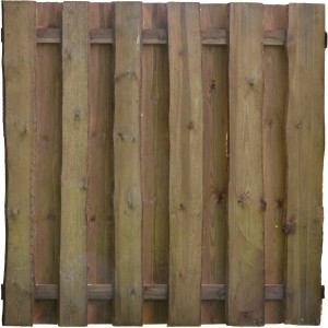 T & J Sichtschutzzaun Seeland, braun, 180x180 cm, aus Kiefer/Fichte für den Garten.