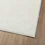Cremefarbener vidaXL Oviedo Kurzflorteppich, weich und dicht, auf hellem Holzfußboden. Ideal für Wohnräume.