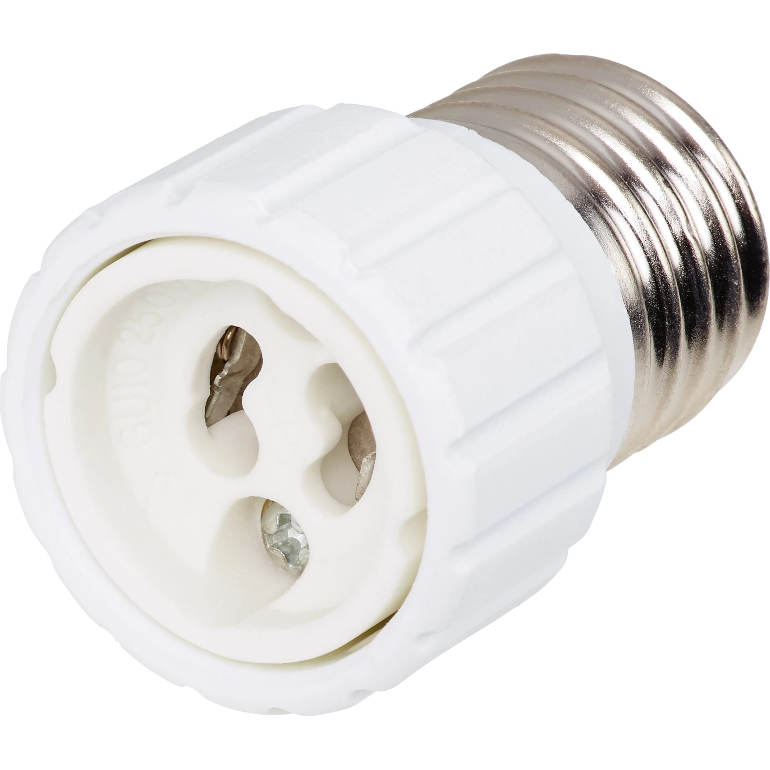 Lampensockel Adapter E27-GU10 Weiß