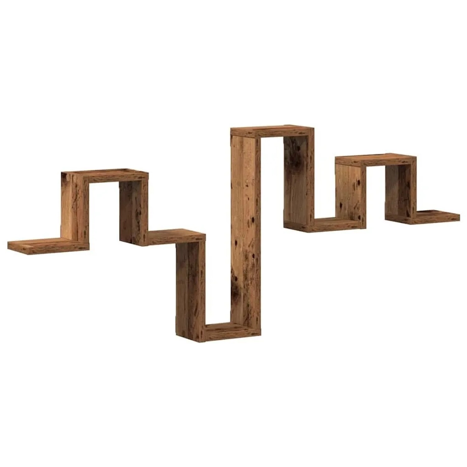 vidaXL Wandregal Wandmontiert mit Speicher Altholz 104,5 x 43 x 10 cm 869114