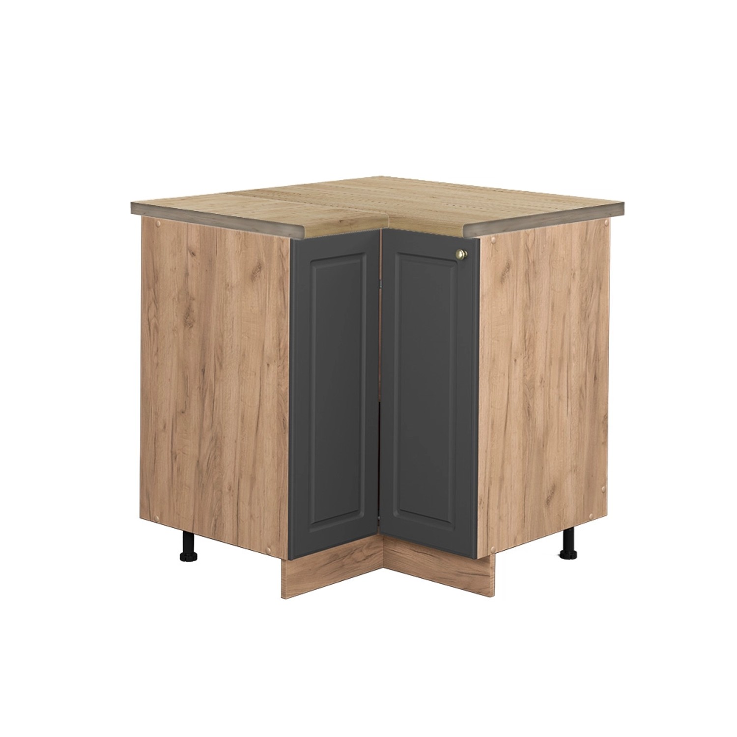 Vicco Eckunterschrank Fame-Line Anthrazit-Gold/Goldkraft Eiche 81 cm AP Eic günstig online kaufen