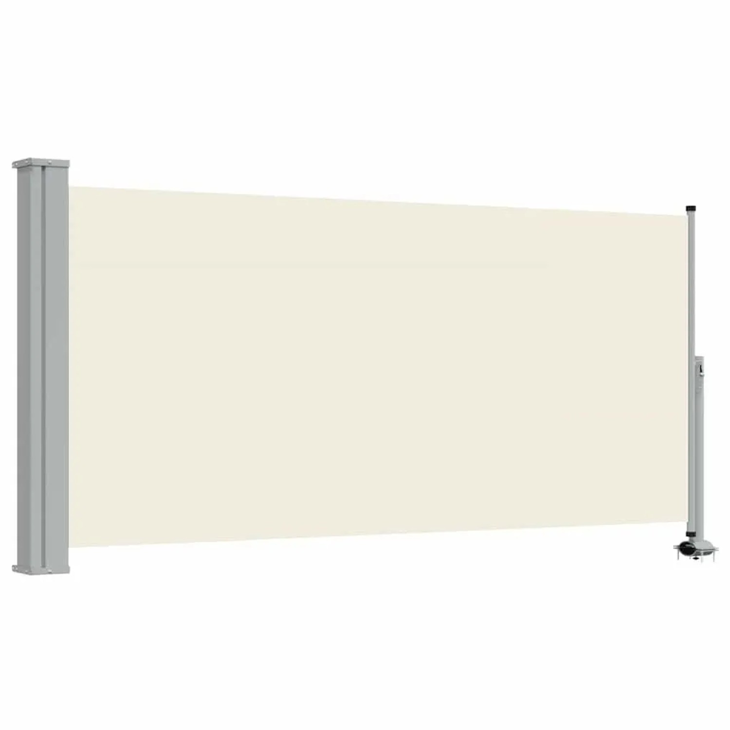 vidaXL Ausziehbare Seitenmarkise 120x300 cm Creme 45188
