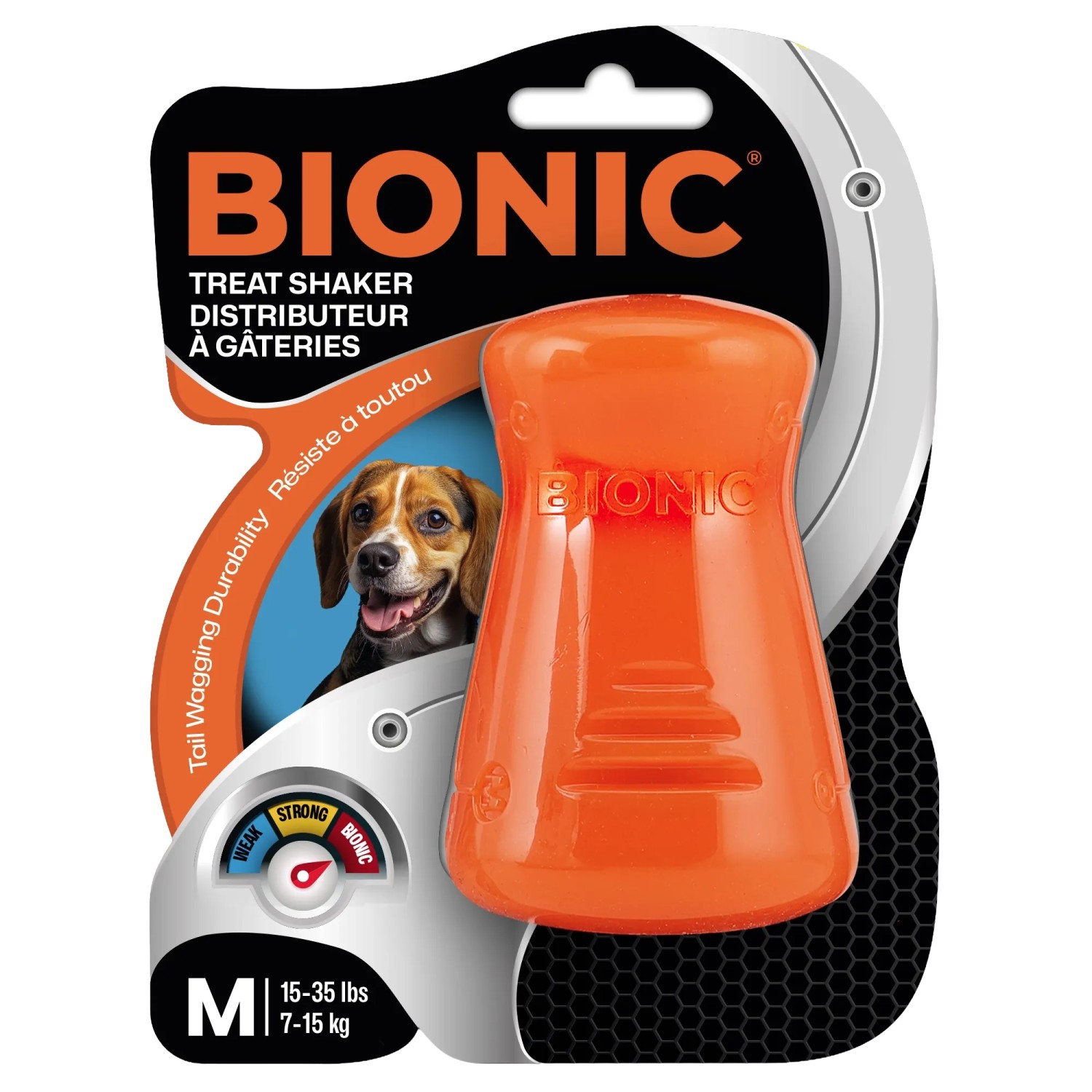 Bionic Hundespielzeug Treat Shaker M Orange