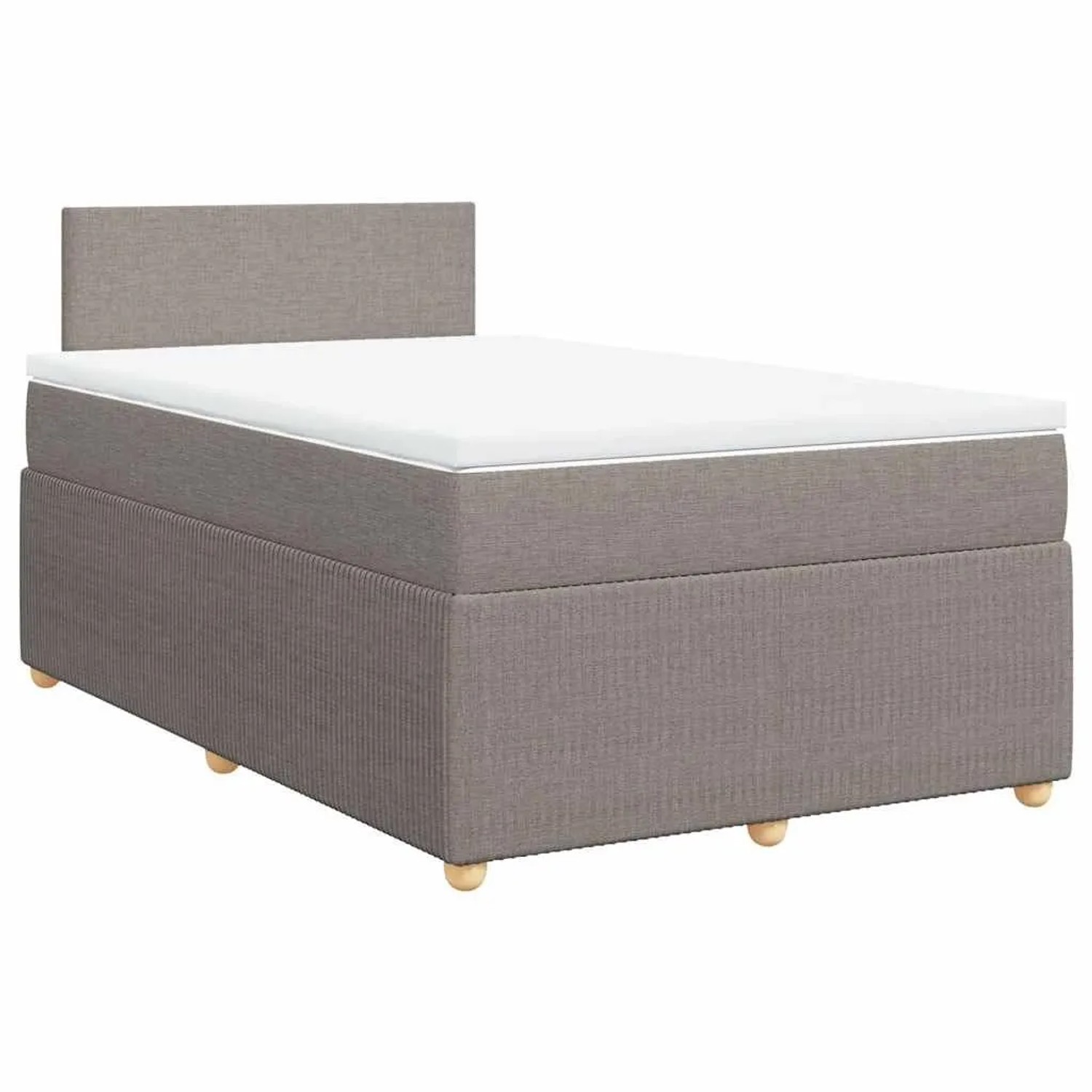 vidaXL Boxspringbett mit Matratze Taupe 120x190 cm Stoff 3287392 günstig online kaufen