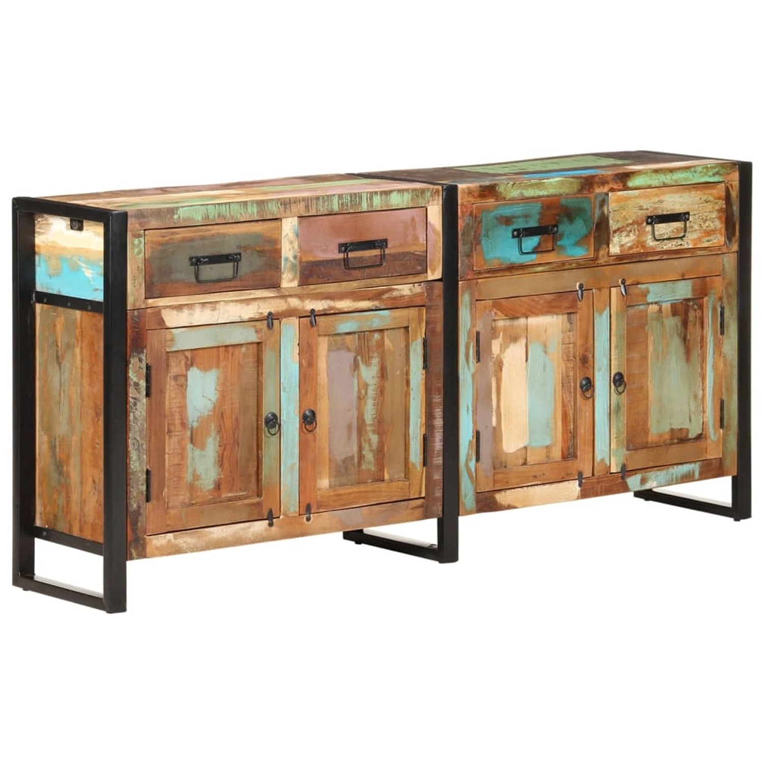vidaXL Sideboard 172x35x80 cm Altholz Massiv 321697