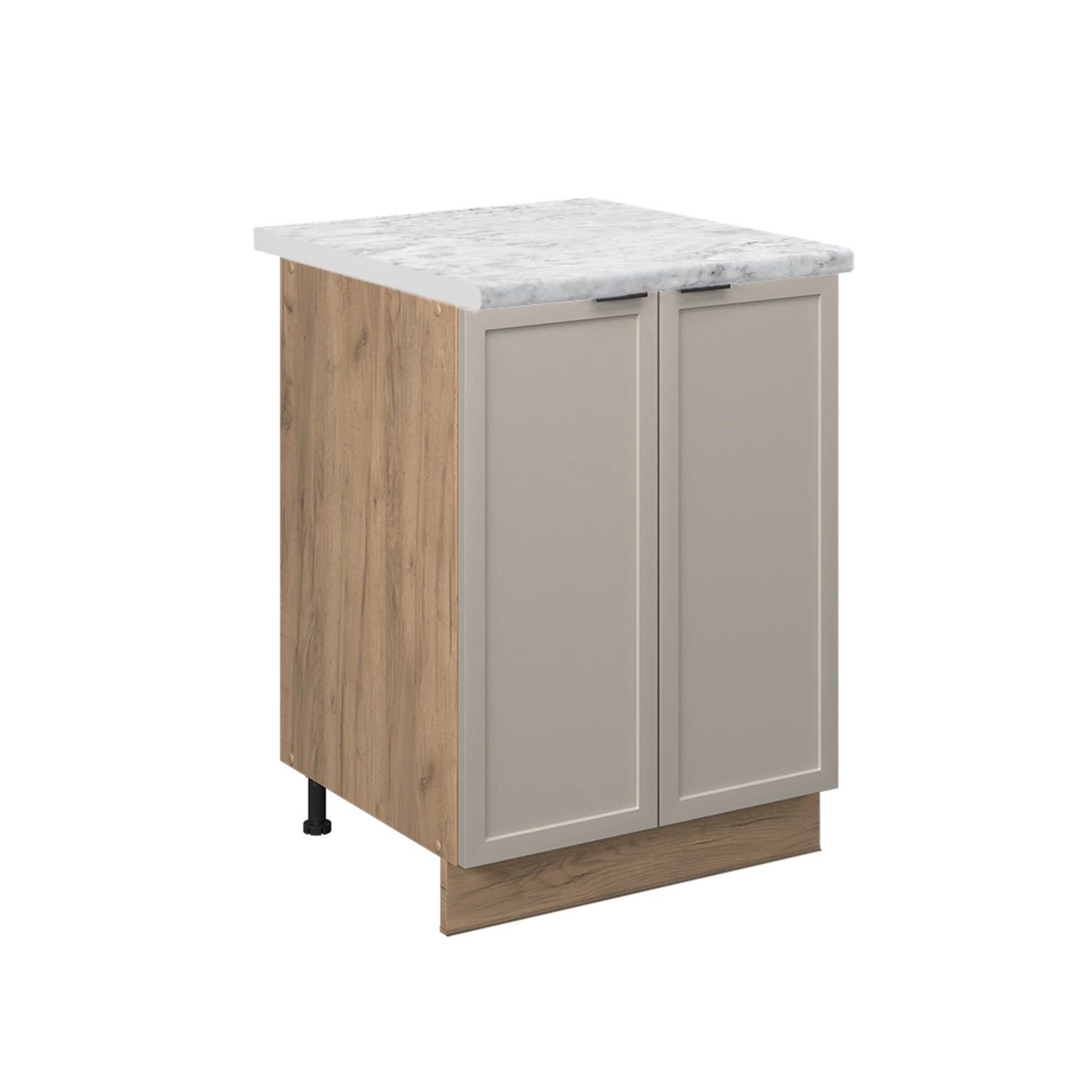 Vicco Küchenunterschrank Fame-Line Küchenkommode GrauBeige 60 cm AP Marmor günstig online kaufen