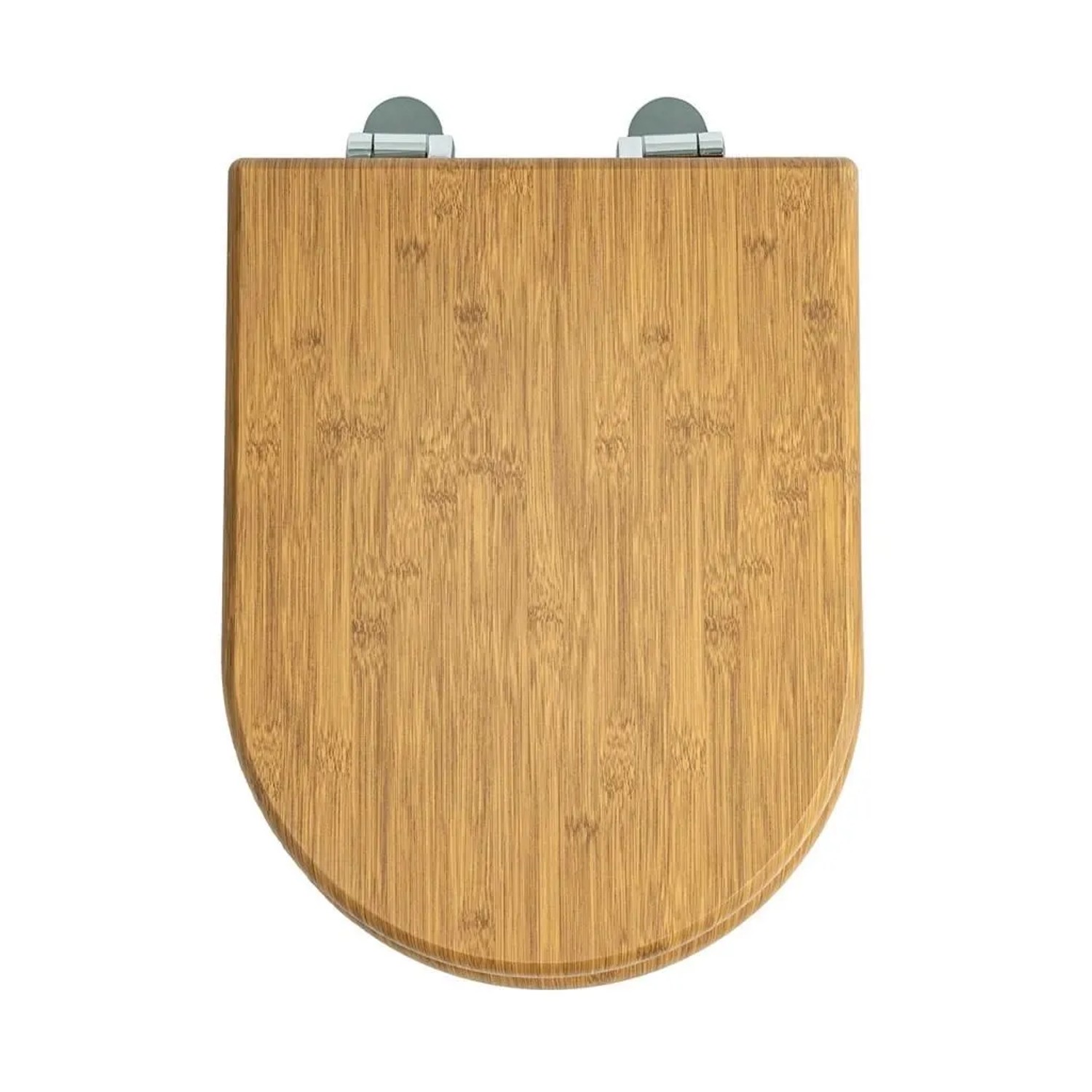Sinobath MDF WC-Sitz D Form mit Absenkautomatik Braune Holzmaserung